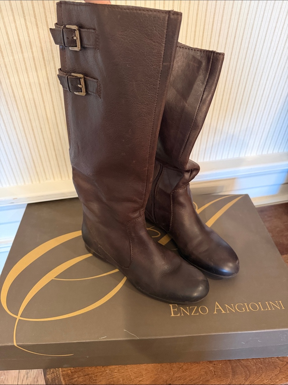 Enzo Angiolini Genuine Leather Brown Boots